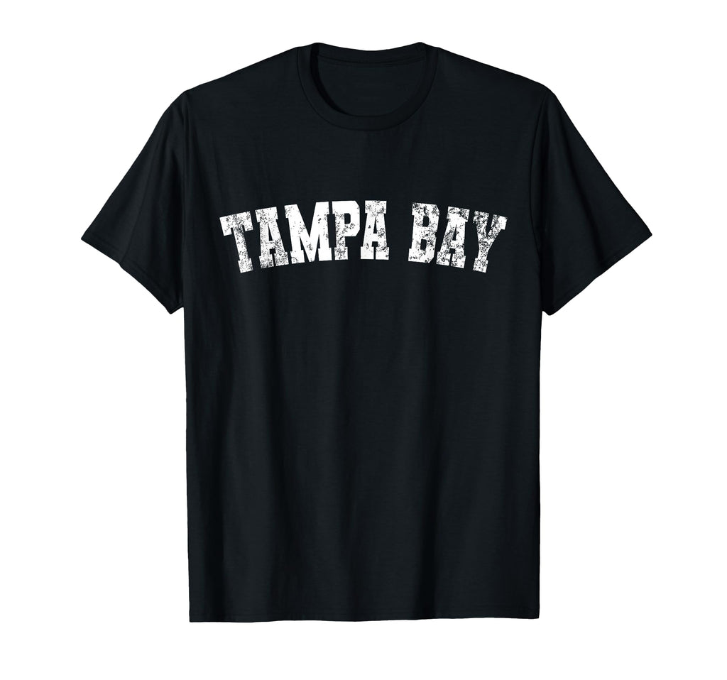 Tampa Bay Florida Distressed Bold White T-Shirt - Trendy Graphic Unisex - T-Shirt, Sweatshirt, Hoodie