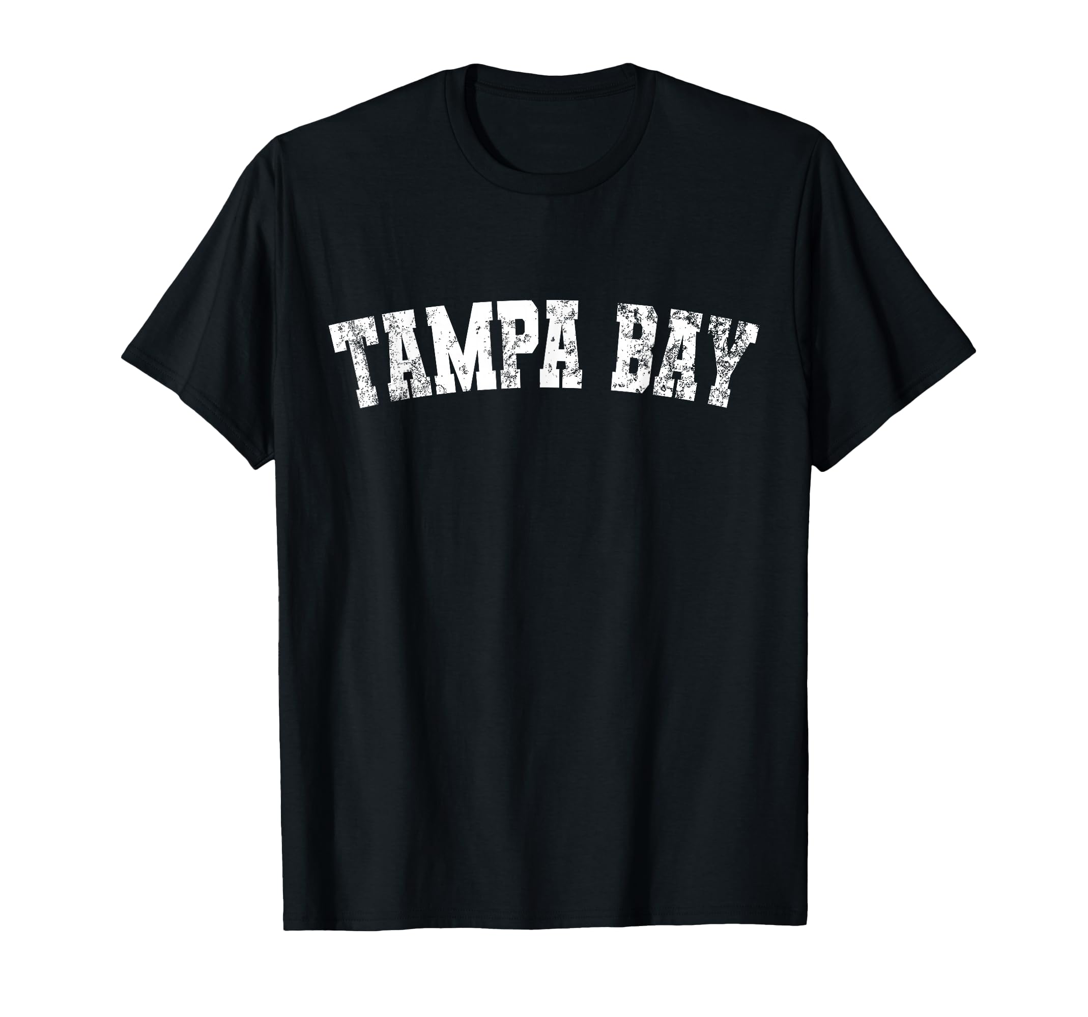 Tampa Bay Florida Distressed Bold White T-Shirt - Trendy Graphic Unisex - T-Shirt, Sweatshirt, Hoodie