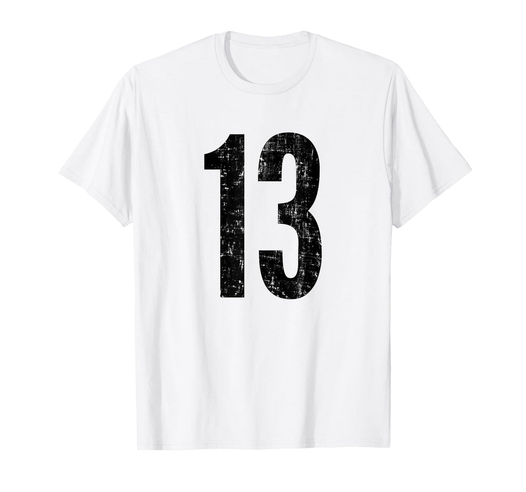 Number 13 Distressed Thirteen Sport T-Shirt - Aesthetic Graphic for Adults - T-Shirt, Sweatshirt, Hoodie