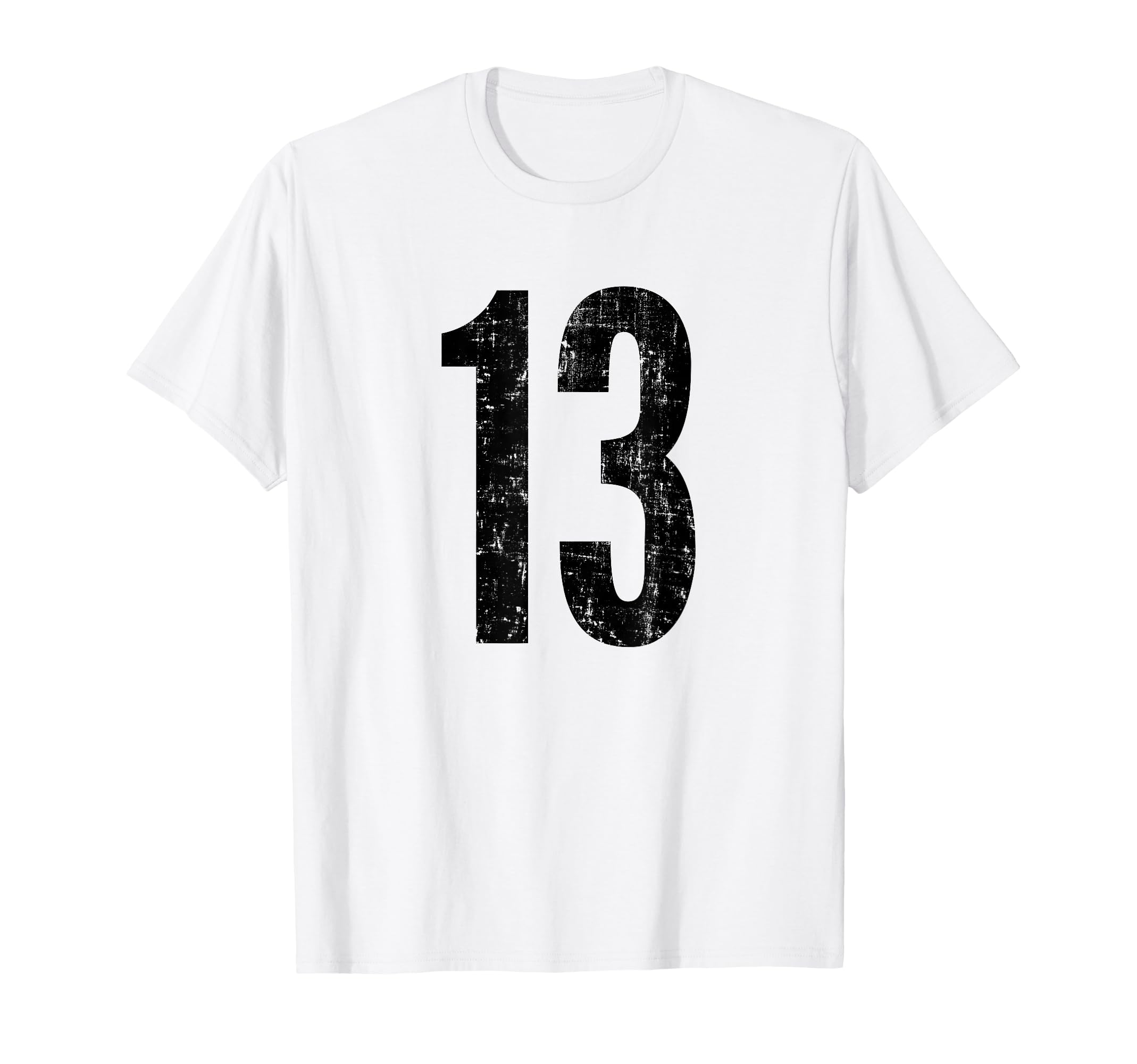 Number 13 Distressed Thirteen Sport T-Shirt - Aesthetic Graphic for Adults - T-Shirt, Sweatshirt, Hoodie
