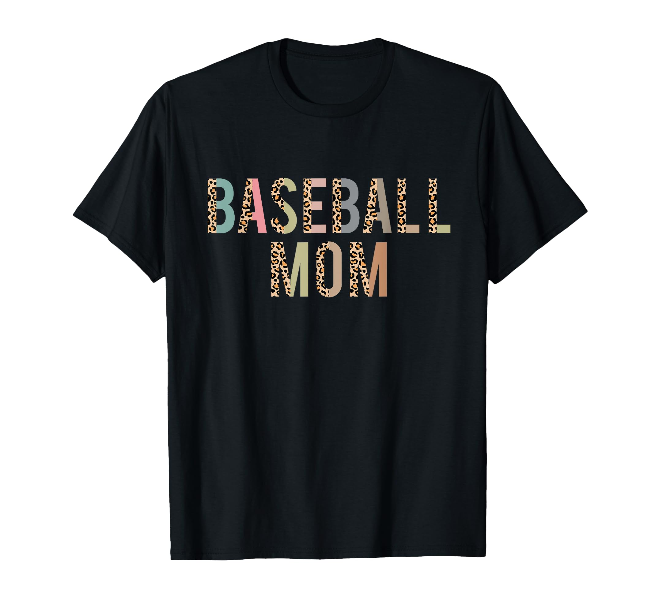 Baseball Mom Leopard Baseball T-Shirt - Aesthetic Graphic Men Women - T-Shirt, Sweatshirt, Hoodie