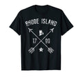 Rhode Island Home State Map Distressed T-Shirt - Novelty Apparel Unisex - T-Shirt, Sweatshirt, Hoodie