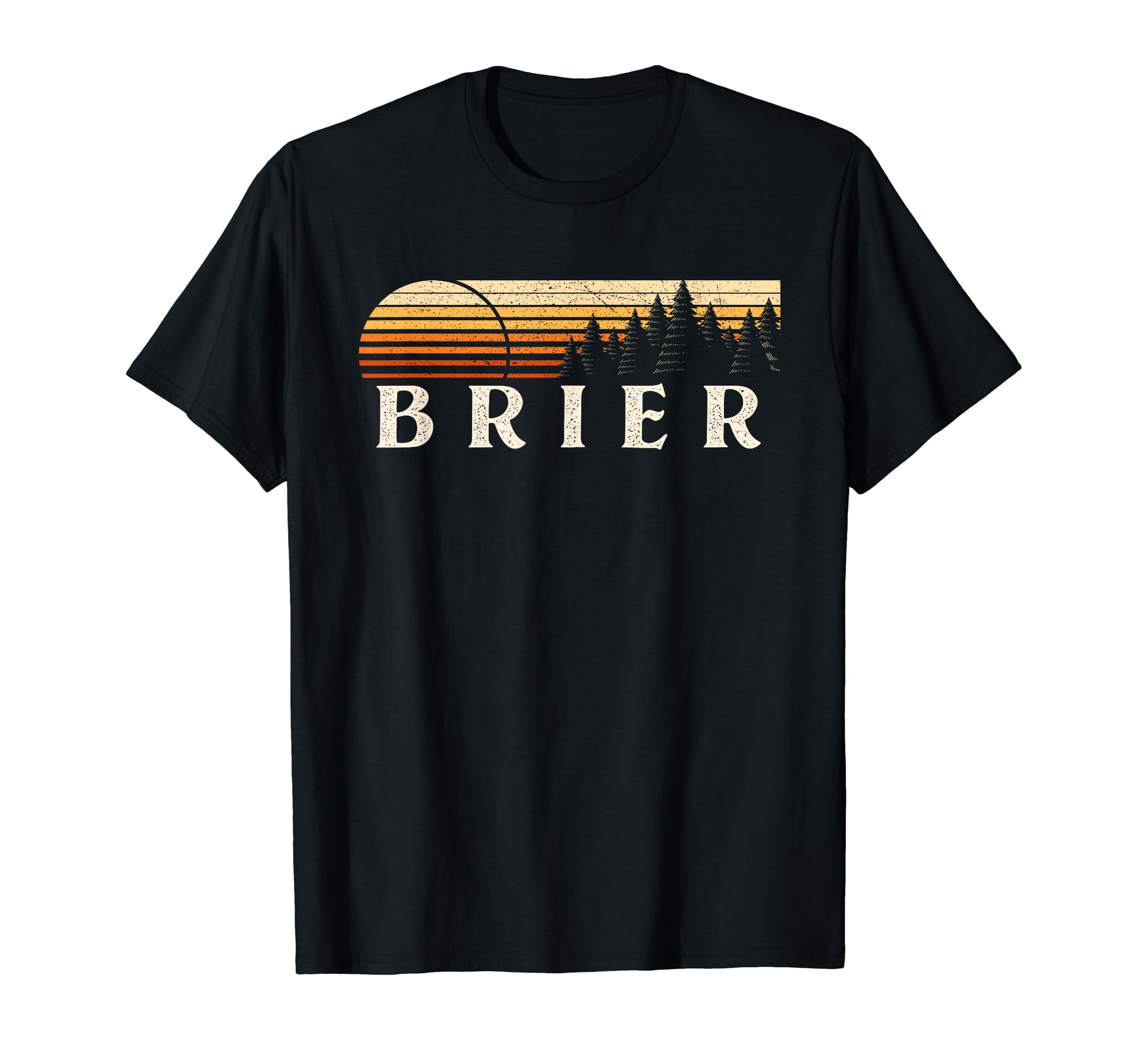 Brier Wa Evergreen Sunset Eighties T-Shirt - Custom Art Print Unisex - T-Shirt, Sweatshirt, Hoodie