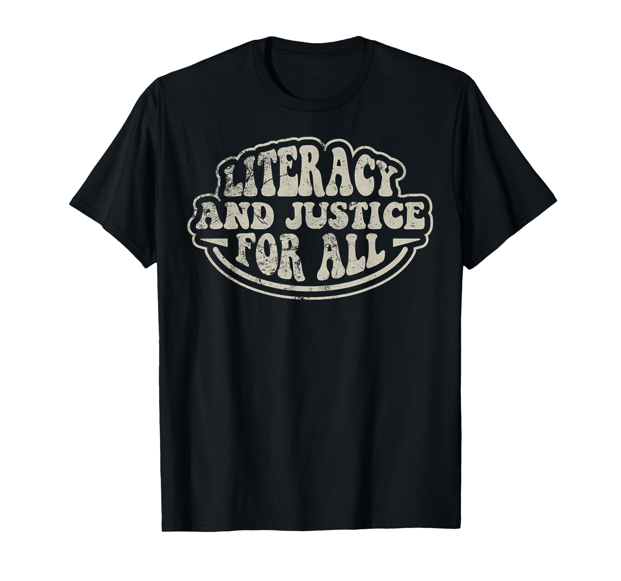 Literacy And Justice All 70S T-Shirt - Aesthetic Graphic for Adults - T-Shirt, Sweatshirt, Hoodie