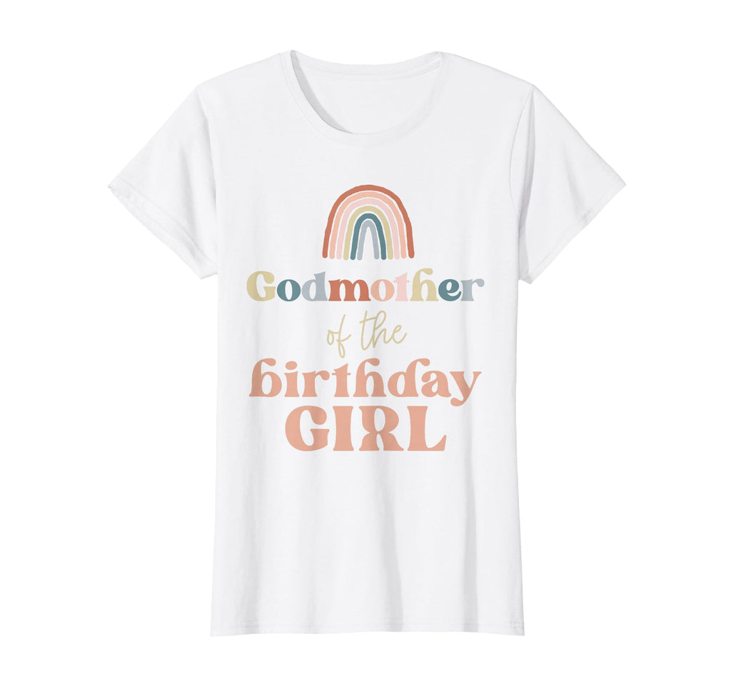 Womens Godmother Birthday Boho Rainbow T-Shirt - Minimalist Print Unisex - T-Shirt, Sweatshirt, Hoodie