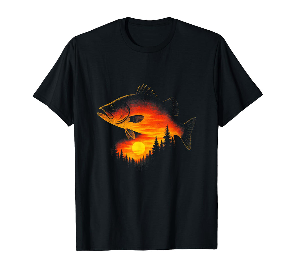 Trout Sunset Fly Fishing Nature T-Shirt - Custom Art Print for Adults - T-Shirt, Sweatshirt, Hoodie