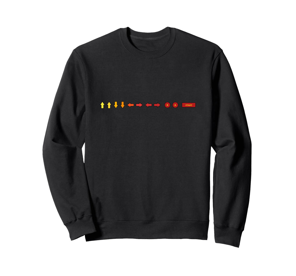 8 Bit Pixel Gaming Gamer Cheat Code Sweatshirt - Unique Graphic Men Women - T-Shirt, Sweatshirt, Hoodie
