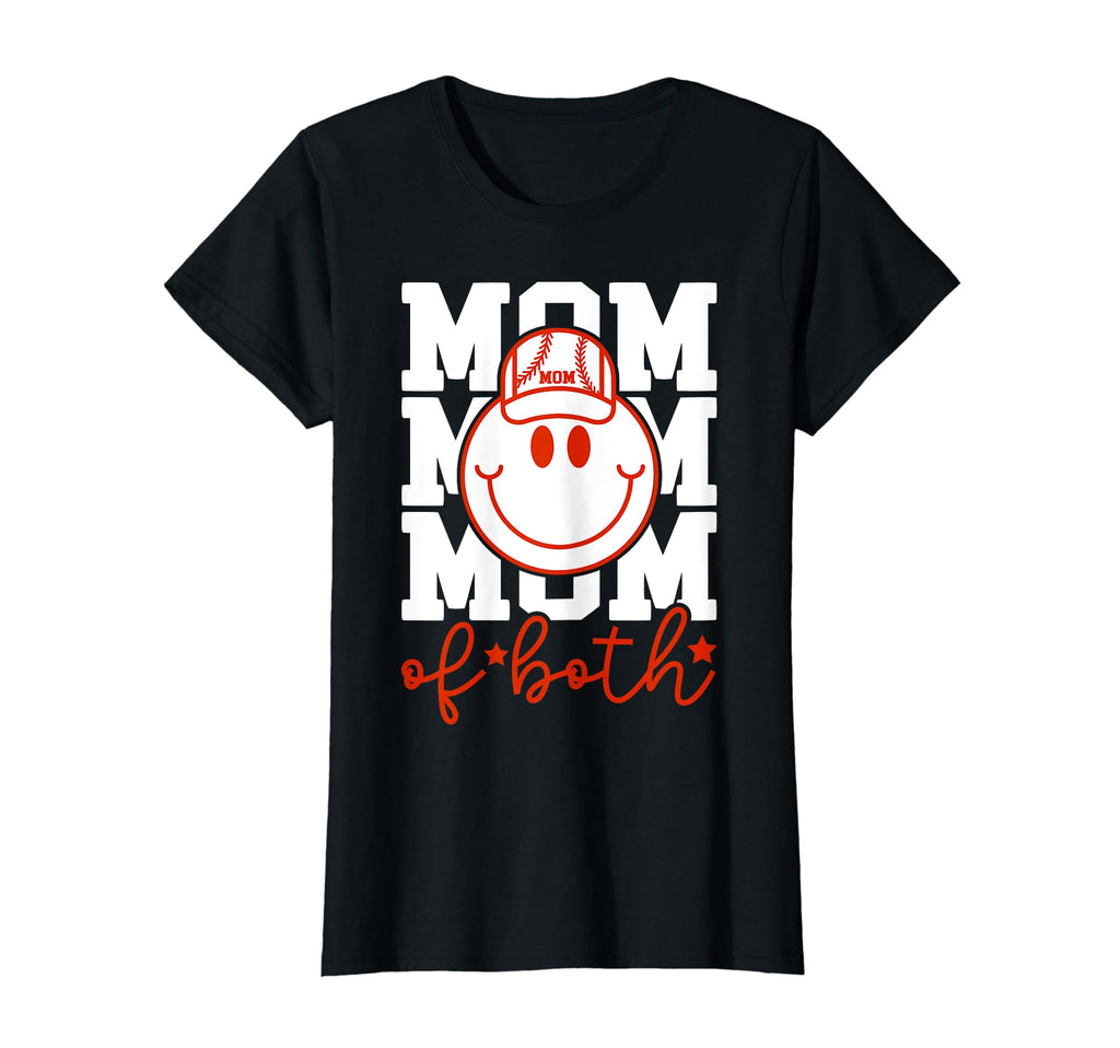 Womens Mom Both Softball Baseball Mama T-Shirt - Novelty Apparel Unisex - T-Shirt, Sweatshirt, Hoodie