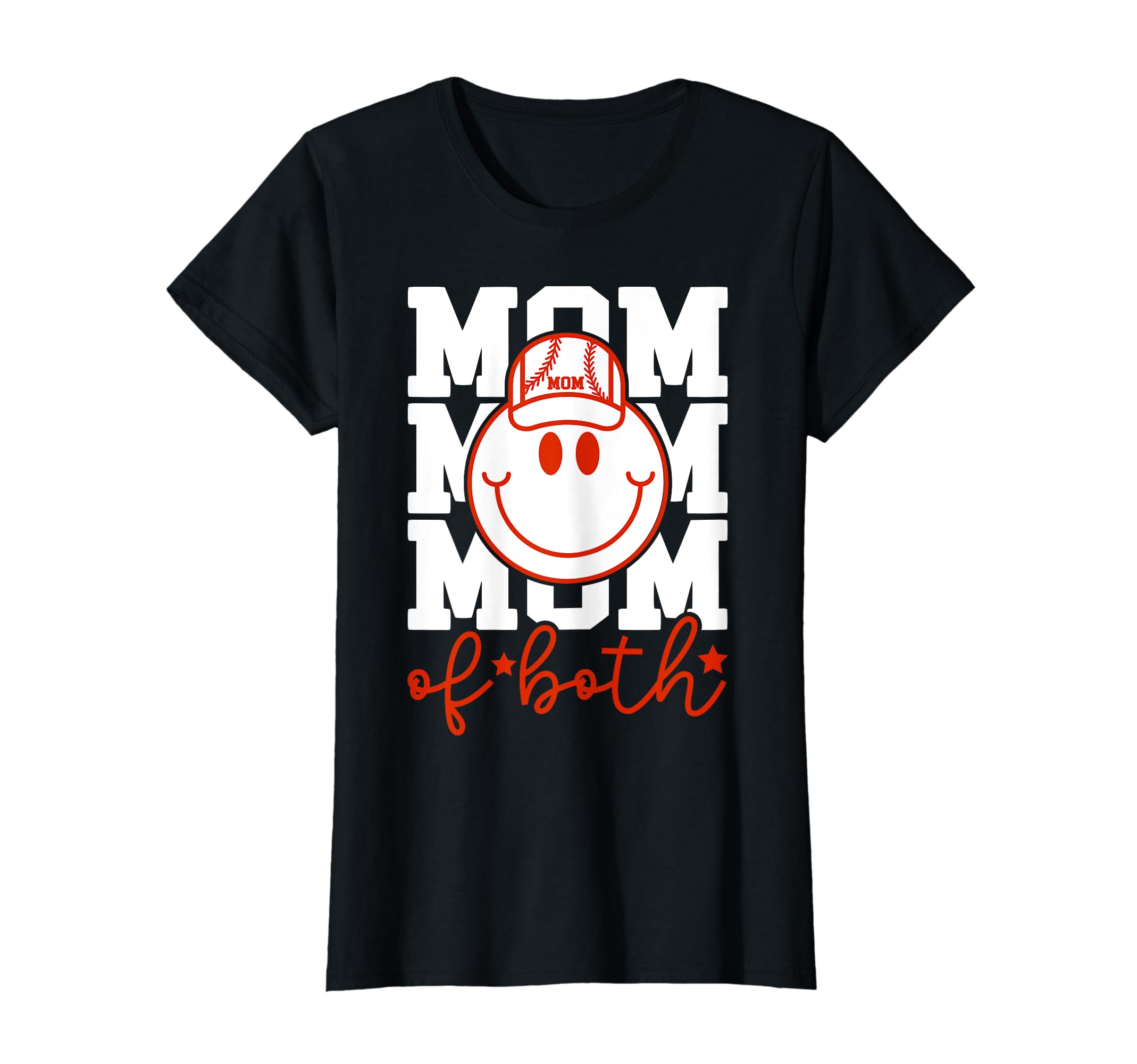 Womens Mom Both Softball Baseball Mama T-Shirt - Novelty Apparel Unisex - T-Shirt, Sweatshirt, Hoodie