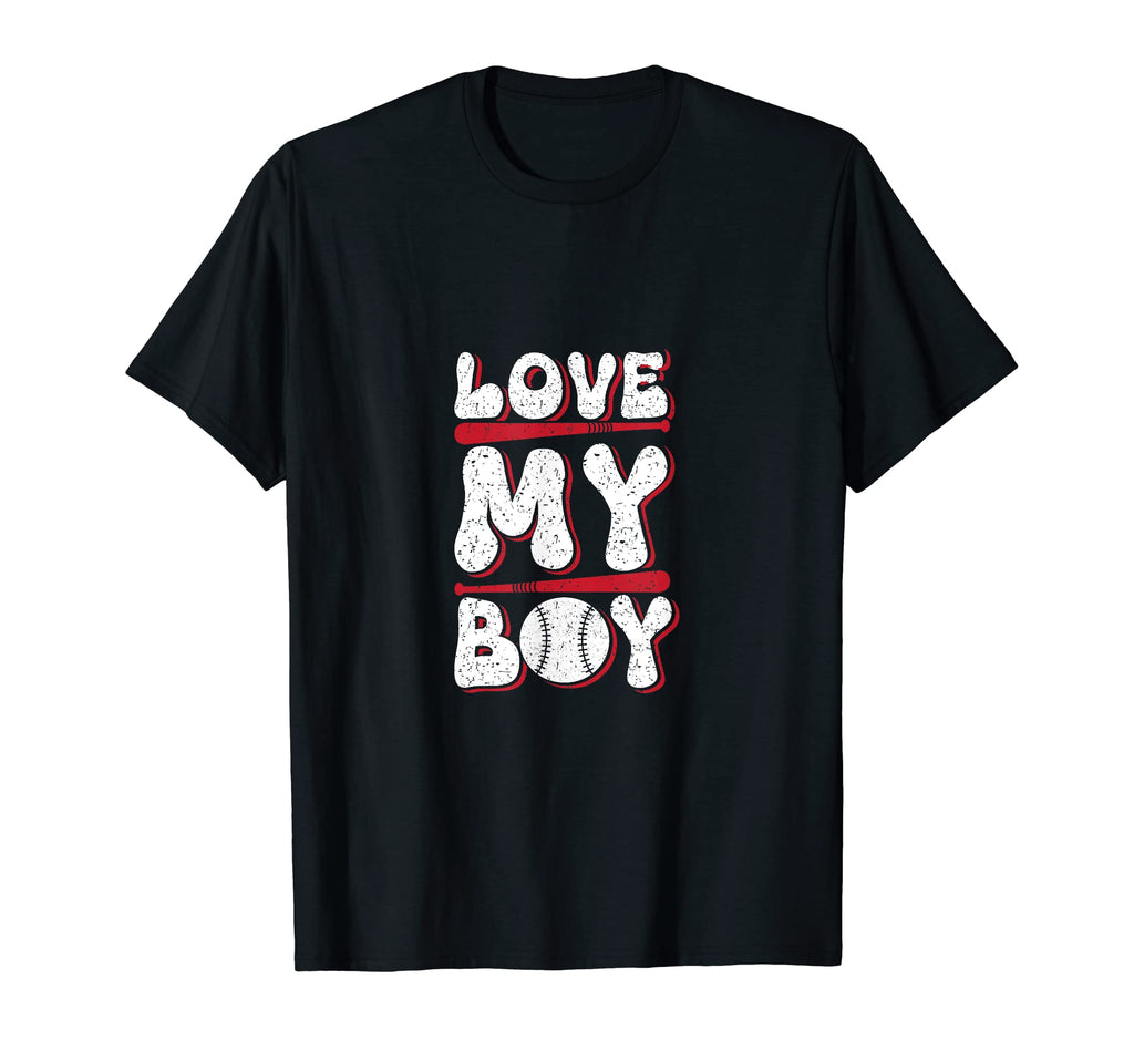 Mom Baseball Love My Mother Son T-Shirt - Custom Art Print for Adults - T-Shirt, Sweatshirt, Hoodie