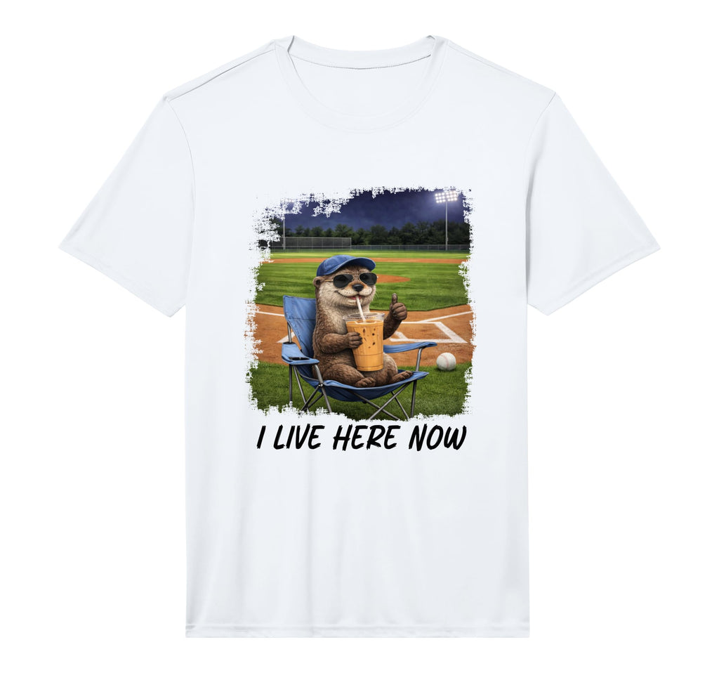 Baseball Dad I Live Here Now Baseball T-Shirt - Aesthetic Graphic Unisex - T-Shirt, Sweatshirt, Hoodie