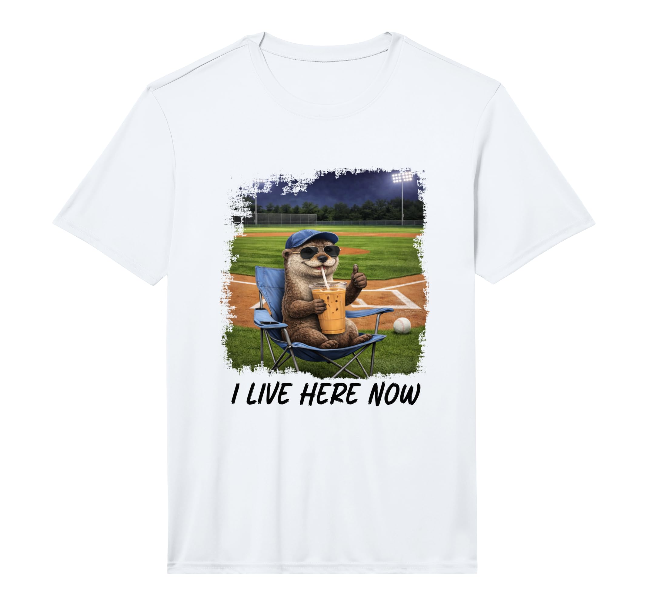 Baseball Dad I Live Here Now Baseball T-Shirt - Aesthetic Graphic Unisex - T-Shirt, Sweatshirt, Hoodie