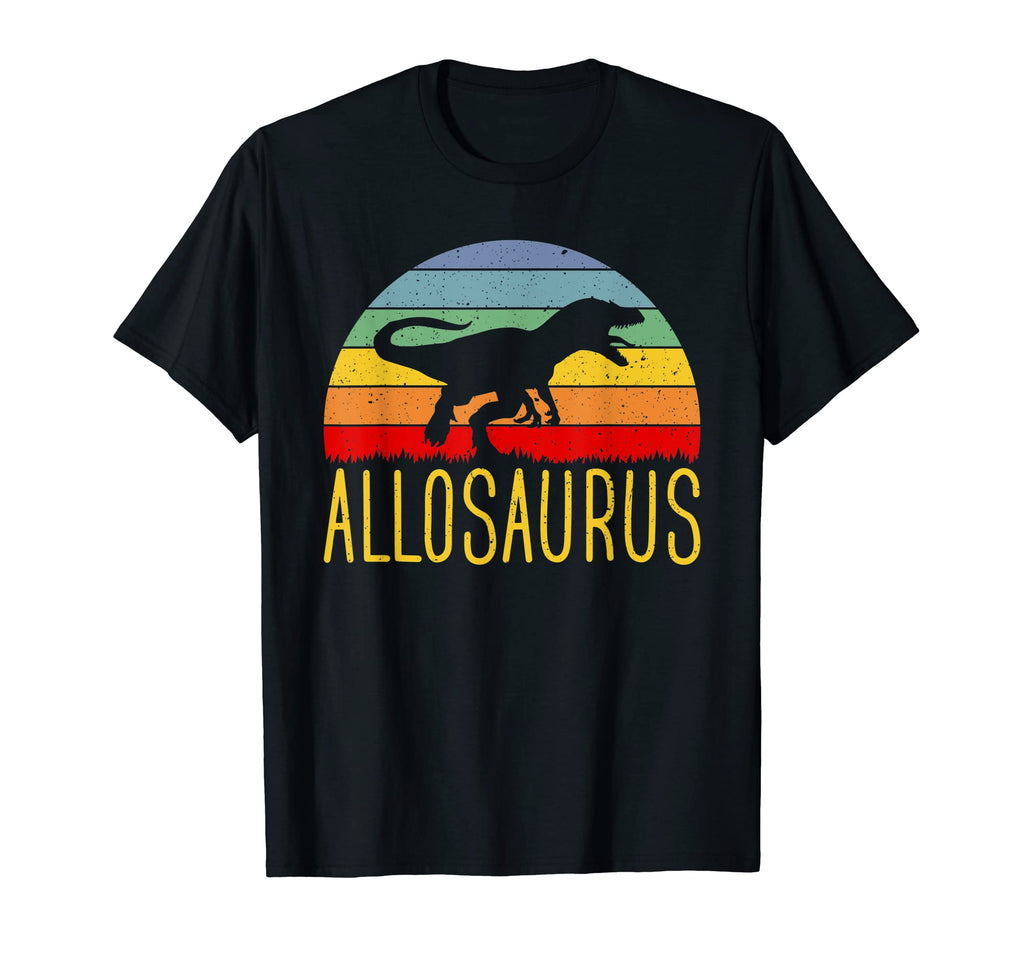 Allosaurus Sunset Dinosaur Paleontology T-Shirt - Fun Novelty Design Unisex - T-Shirt, Sweatshirt, Hoodie