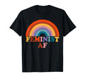 Feminist Af Rainbow Colorful Feminist T-Shirt - Novelty Apparel for Adults - T-Shirt, Sweatshirt, Hoodie