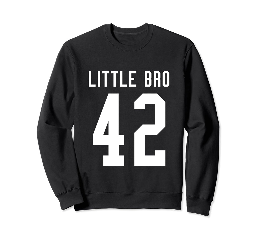 Number 42 Little Bro Biggest Fan Sweatshirt - Minimalist Print Unisex - T-Shirt, Sweatshirt, Hoodie