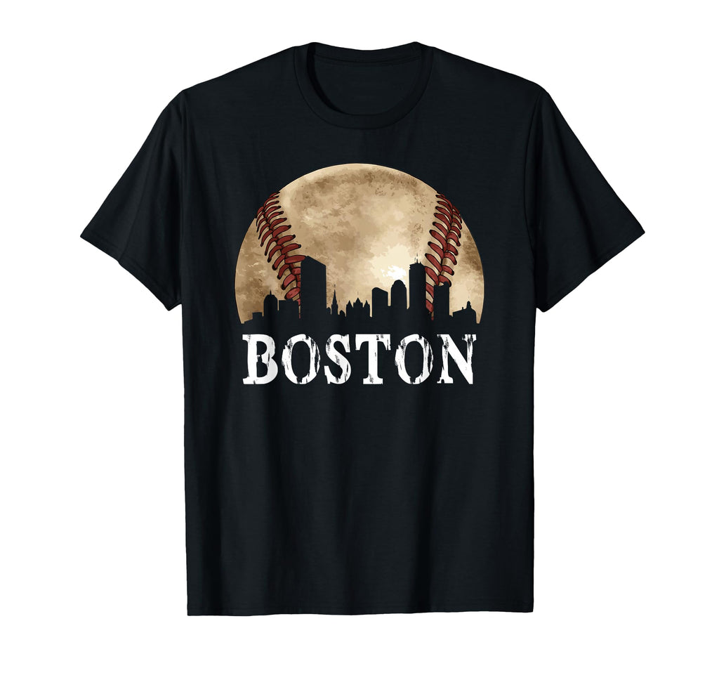 Boston Skyline City Baseball Lover T-Shirt - Minimalist Print for Adults - T-Shirt, Sweatshirt, Hoodie