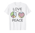 Trendy Peace And Love Glasses T-Shirt - Graphic Print for Adults - T-Shirt, Sweatshirt, Hoodie