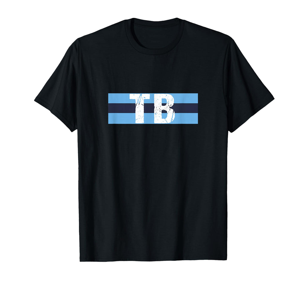 Tampa Bay Blue Light Blue Stripes Tampa Bay T-Shirt - Graphic Print Unisex - T-Shirt, Sweatshirt, Hoodie