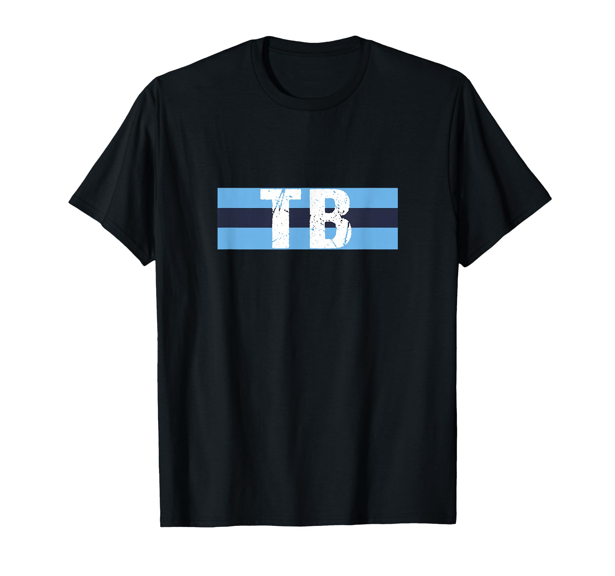 Tampa Bay Blue Light Blue Stripes Tampa Bay T-Shirt - Graphic Print Unisex - T-Shirt, Sweatshirt, Hoodie