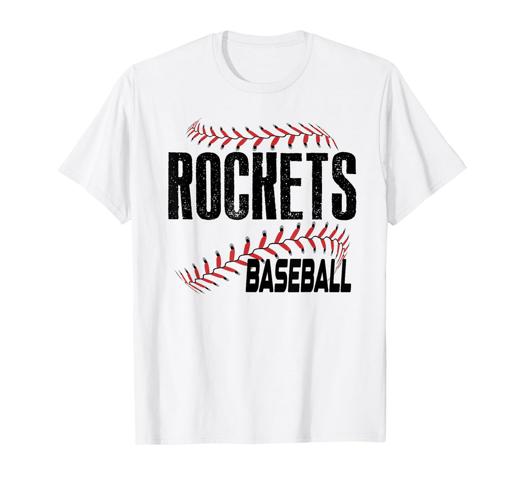 Rockets School Spirit Baseball Mom Team T-Shirt - Novelty Apparel Unisex - T-Shirt, Sweatshirt, Hoodie