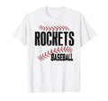 Rockets School Spirit Baseball Mom Team T-Shirt - Novelty Apparel Unisex - T-Shirt, Sweatshirt, Hoodie