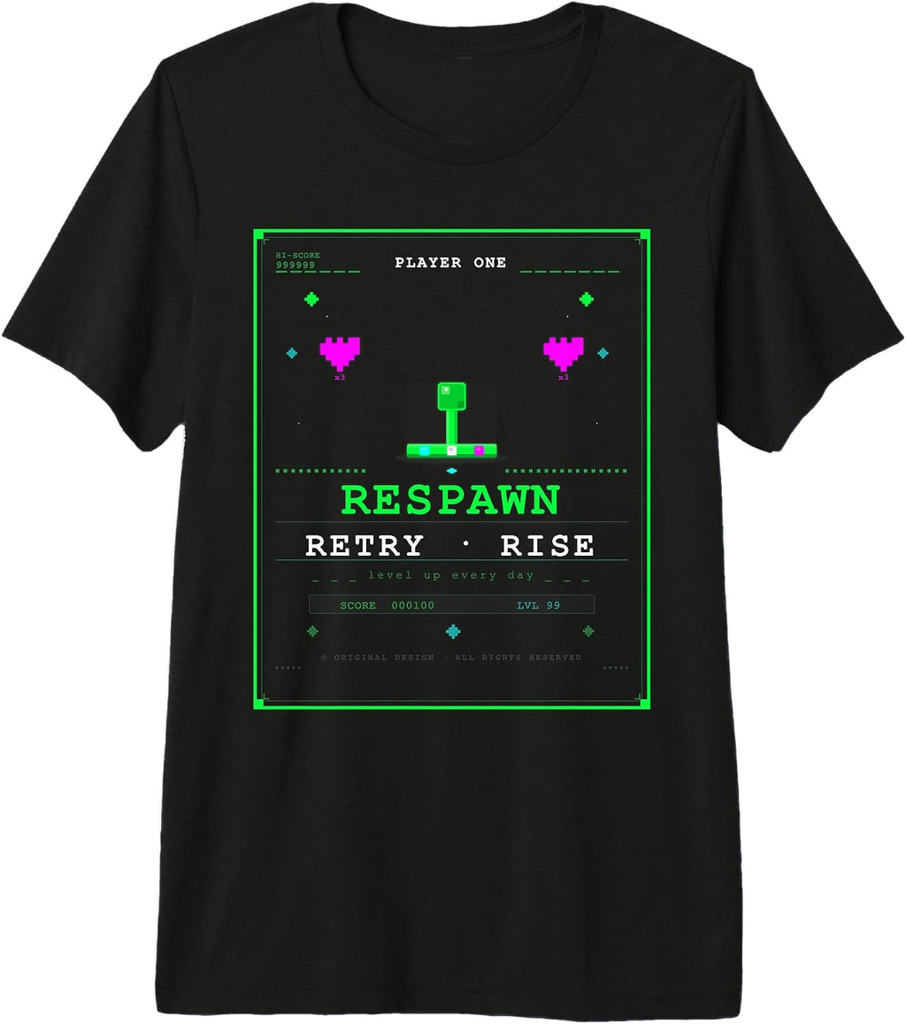 Retro Pixel Gaming Design Arcade Gamer Geschenk - Adult & Kids T-Shirts, Sweatshirts & Hoodies apparel design preview 1
