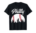 Baseball Player Philly Philadelphia City T-Shirt - Custom Art Print Unisex - T-Shirt, Sweatshirt, Hoodie