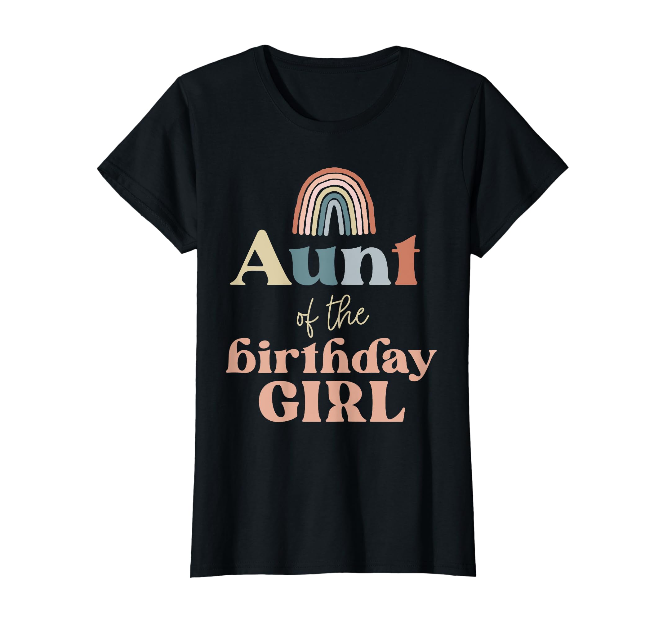 Aunt Birthday Boho Rainbow Party T-Shirt - Aesthetic Graphic Men Women - T-Shirt, Sweatshirt, Hoodie