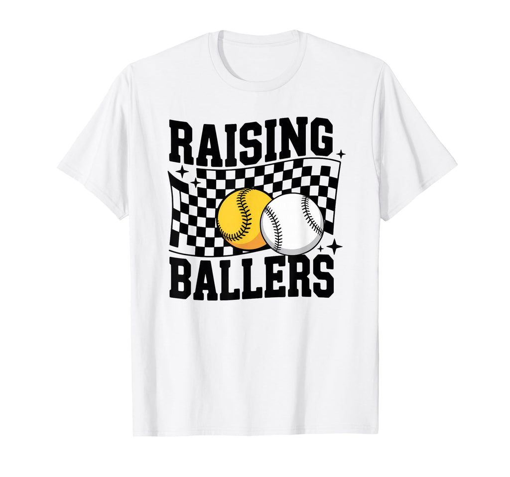 Raising Ballers Baseball Softball T-Shirt - Custom Art Print for Adults - T-Shirt, Sweatshirt, Hoodie