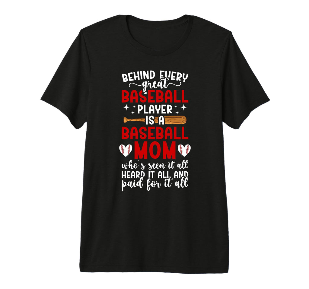 Proud Baseball Mom Baseball Player T-Shirt - Novelty Apparel for Adults - T-Shirt, Sweatshirt, Hoodie