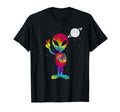 Tie Dye Peace Alien Distressed T-Shirt - Graphic Print for Adults - T-Shirt, Sweatshirt, Hoodie