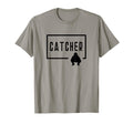 Baseball Catcher Catching Homeplate Funny T-Shirt - Trendy Graphic Unisex - T-Shirt, Sweatshirt, Hoodie