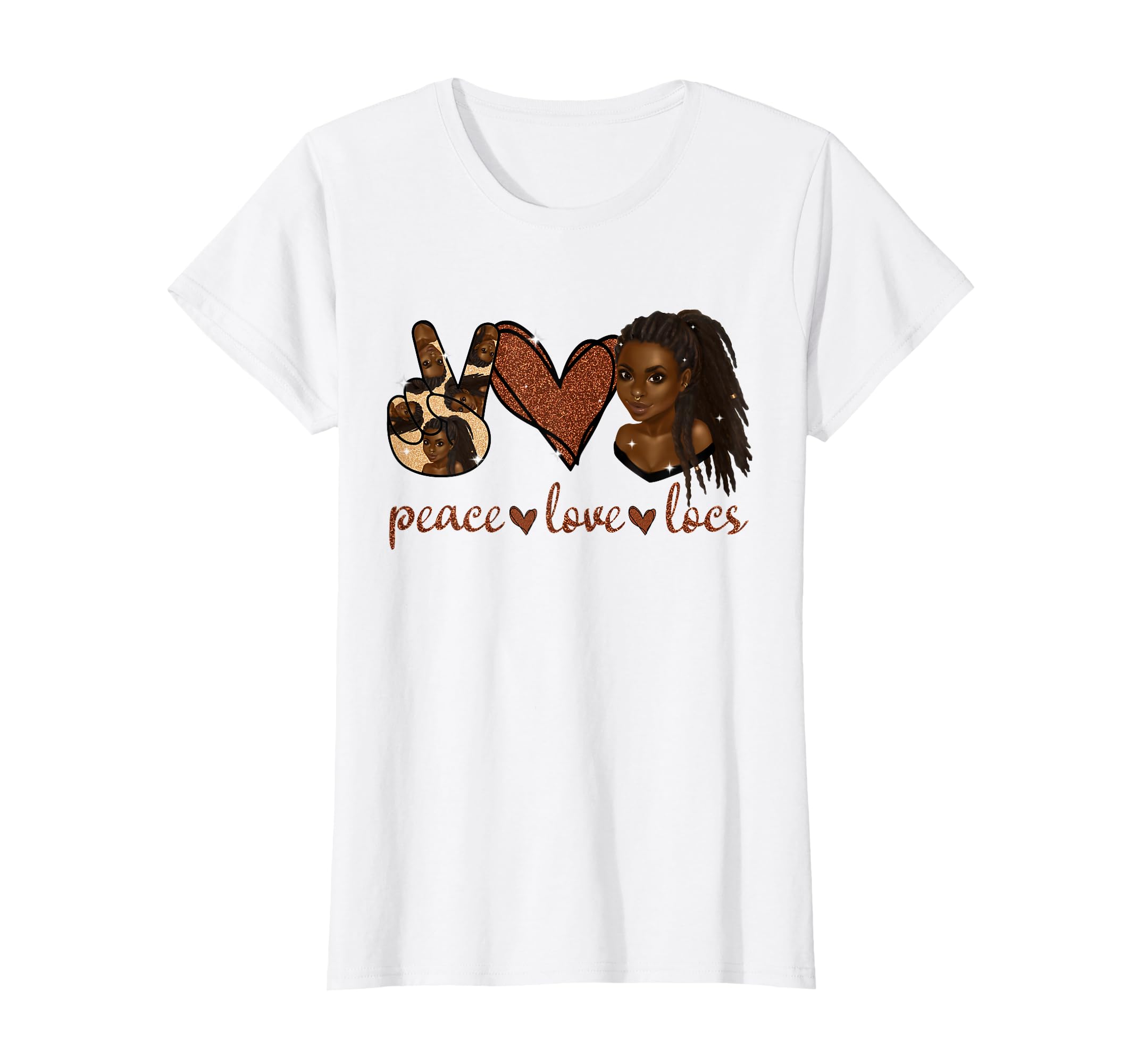 Peace Love Locs Black T-Shirt - Minimalist Print Unisex - T-Shirt, Sweatshirt, Hoodie