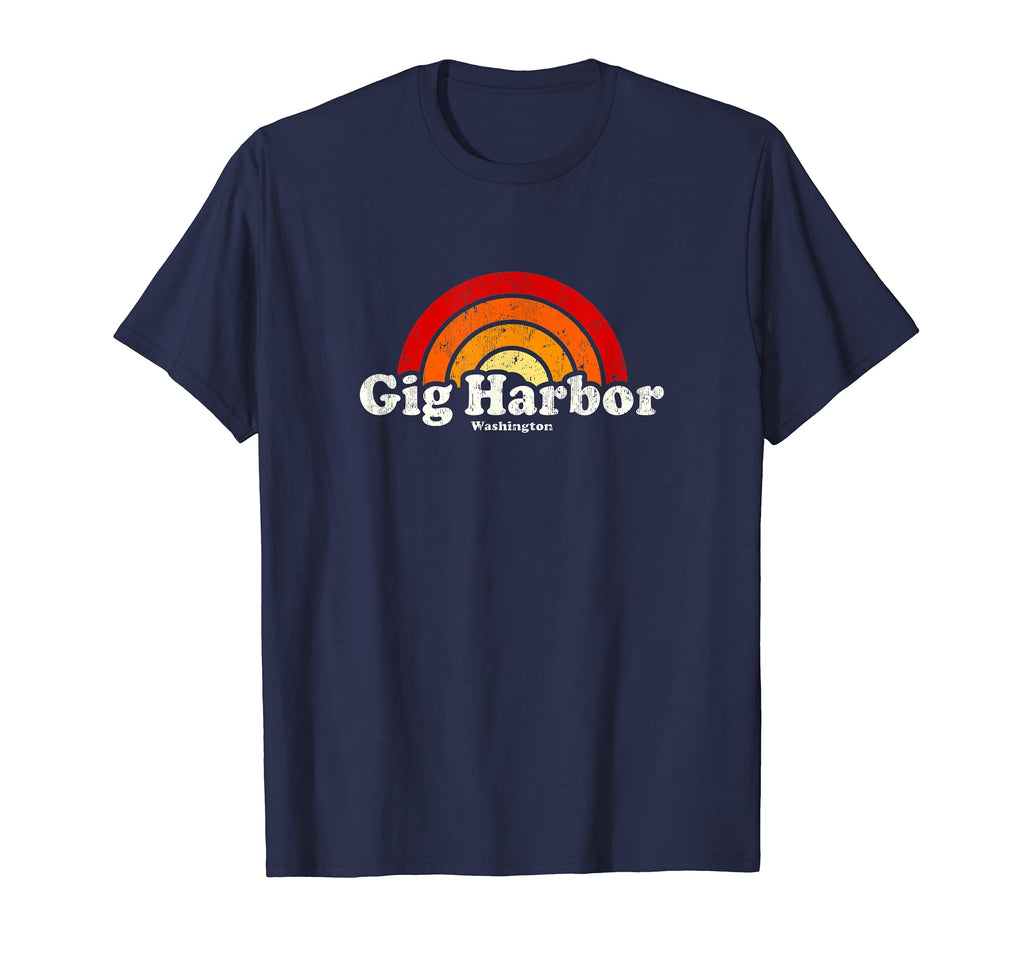 Gig Harbor Washington Wa 70S T-Shirt - Casual Everyday Wear for Adults - T-Shirt, Sweatshirt, Hoodie