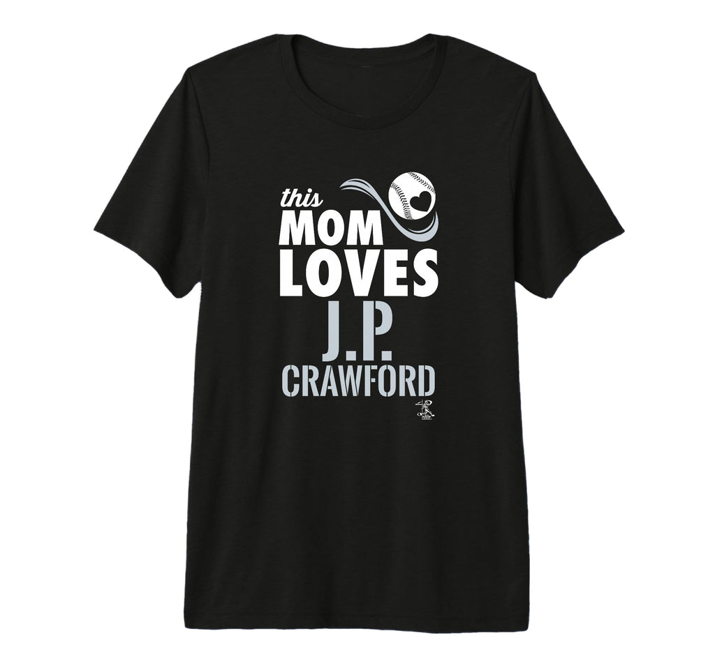 J P Crawford This Mom Loves Tri Blend T-Shirt - Streetwear Style Unisex - T-Shirt, Sweatshirt, Hoodie