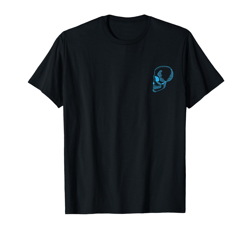 Blue Skull Surf Front Back T-Shirt - Graphic Print Men Women - T-Shirt, Sweatshirt, Hoodie