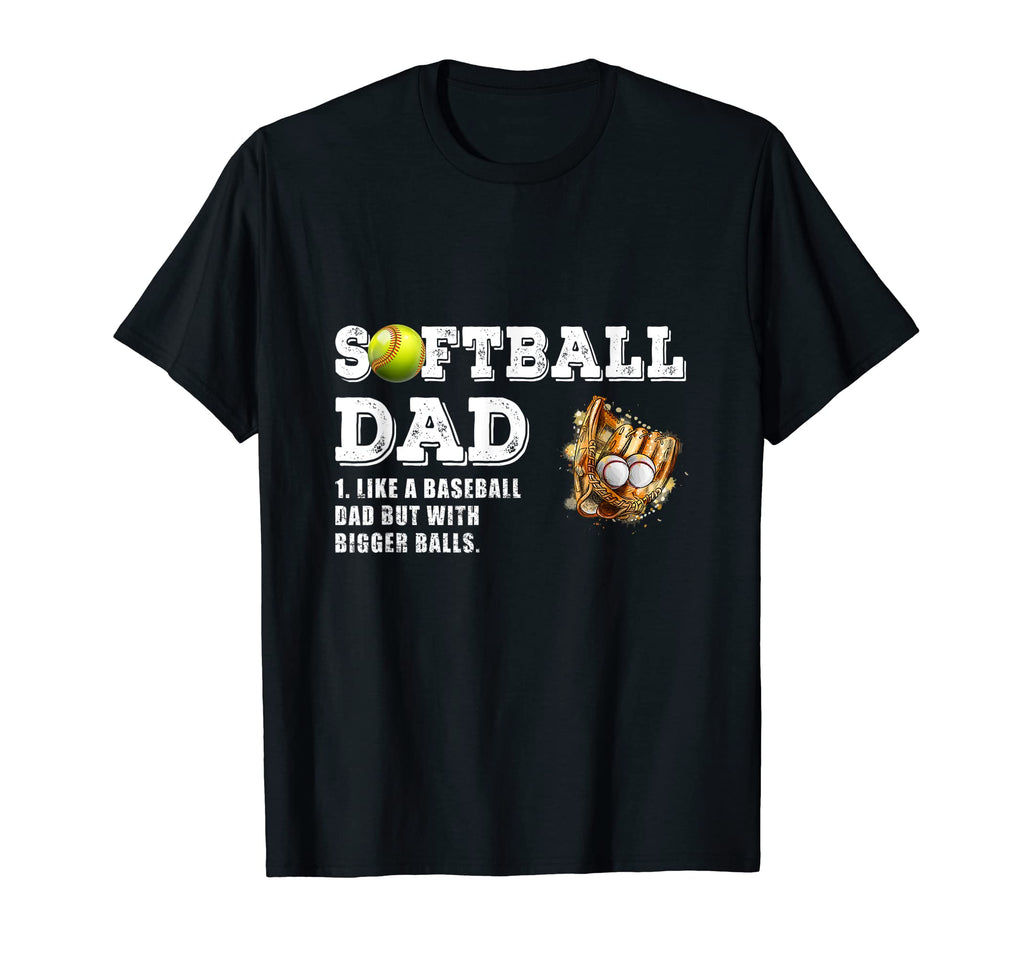 Mens Softball Dad Like Baseball Dad T-Shirt - Minimalist Print Men Women - T-Shirt, Sweatshirt, Hoodie