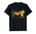 Peace Love Juneteenth African Flag Heart T-Shirt - Streetwear Style Unisex - T-Shirt, Sweatshirt, Hoodie