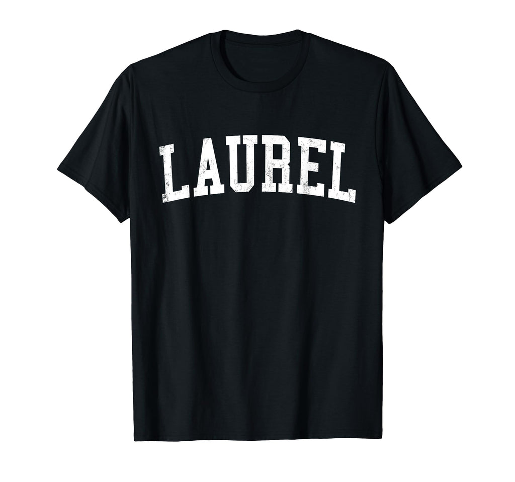 Laurel Ms Distressed White Varsity T-Shirt - Trendy Graphic Men Women - T-Shirt, Sweatshirt, Hoodie