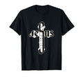 Jesus Lettering Distressed Big Cross T-Shirt - Custom Art Print for Adults - T-Shirt, Sweatshirt, Hoodie