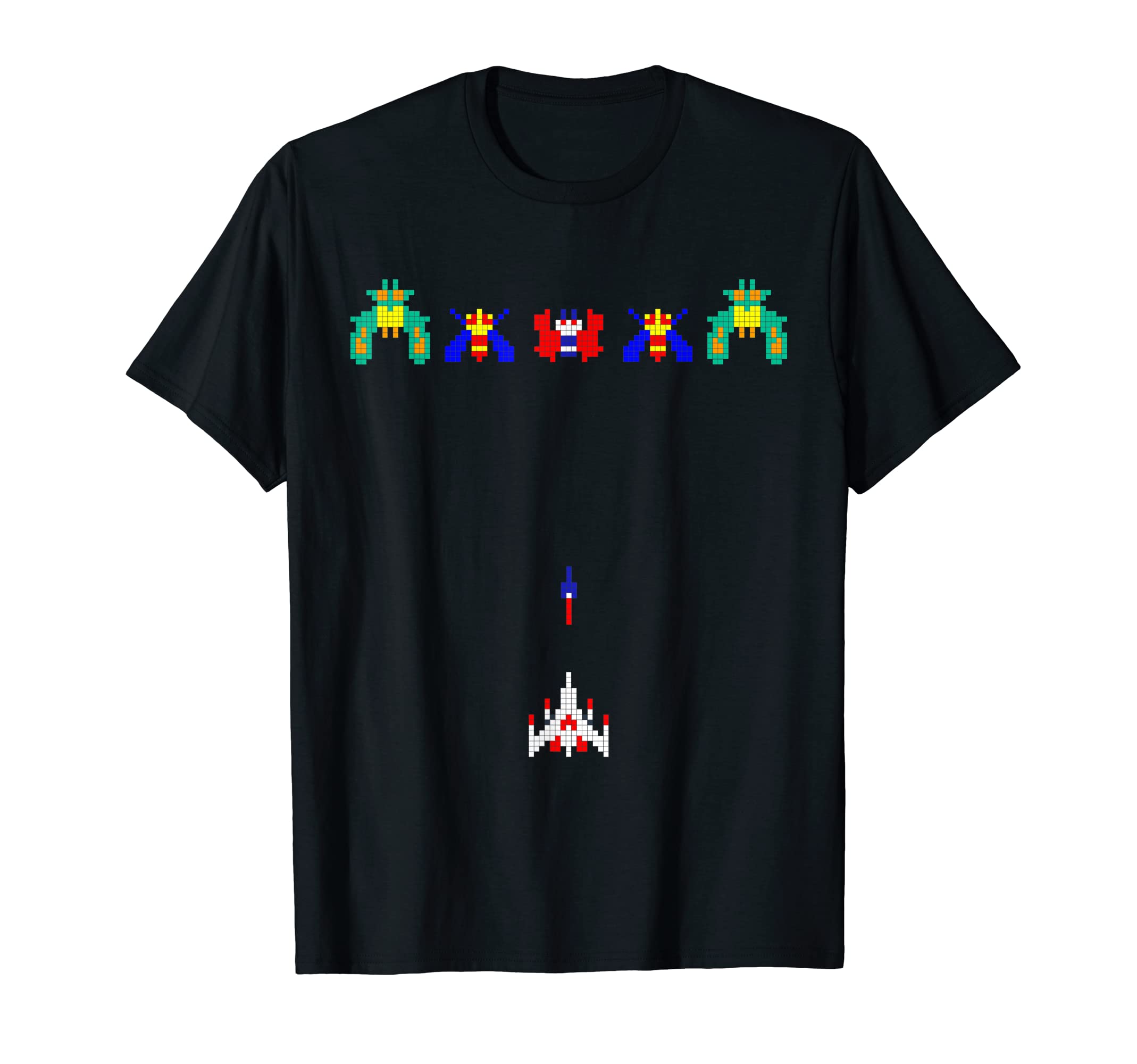 70S 80S 90S Space Arcade Video Game T-Shirt - Fun Novelty Design for Adults - T-Shirt, Sweatshirt, Hoodie