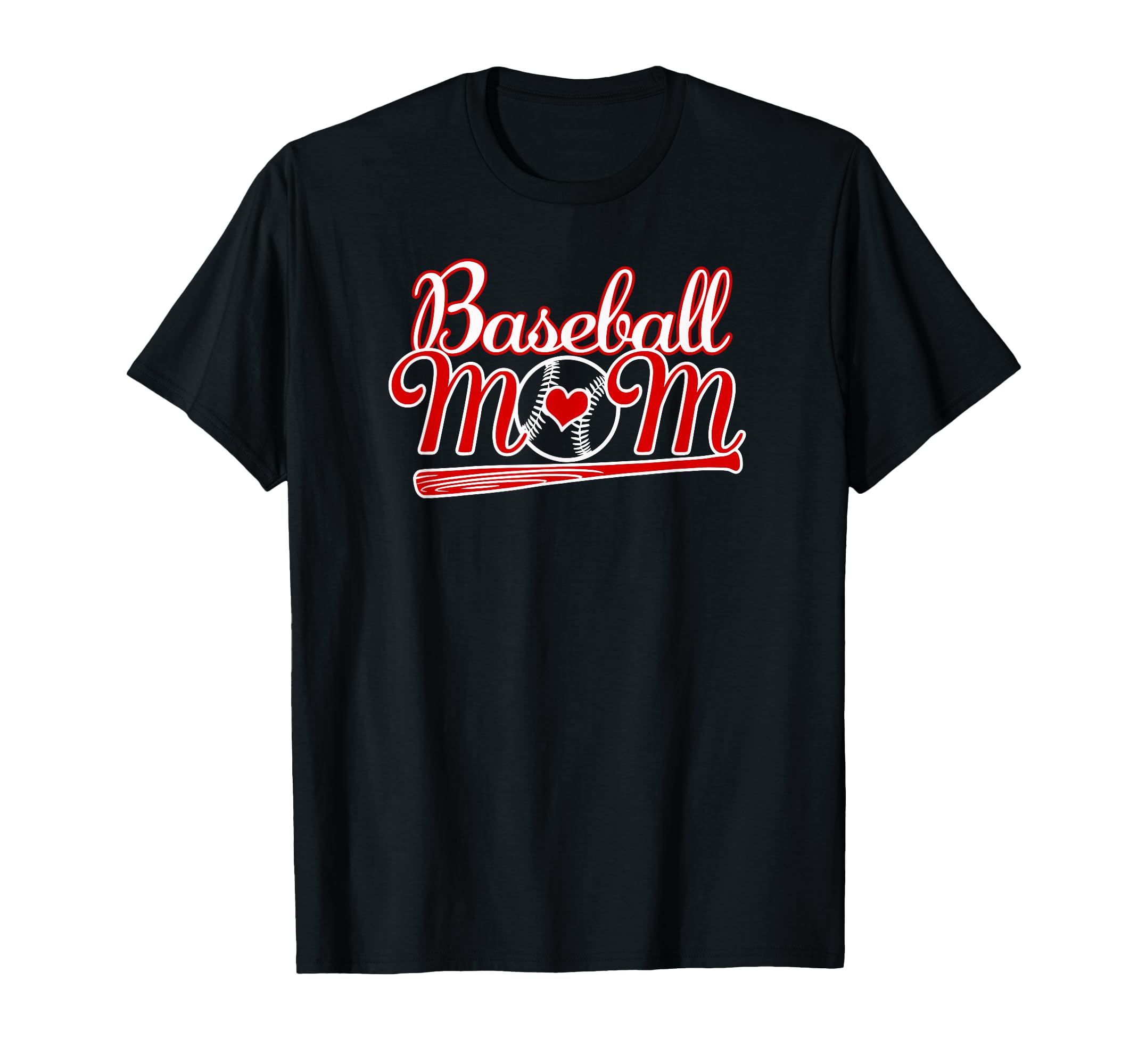 Love Baseball Mom Laces Heart Mothers Day T-Shirt - Trendy Graphic Unisex - T-Shirt, Sweatshirt, Hoodie