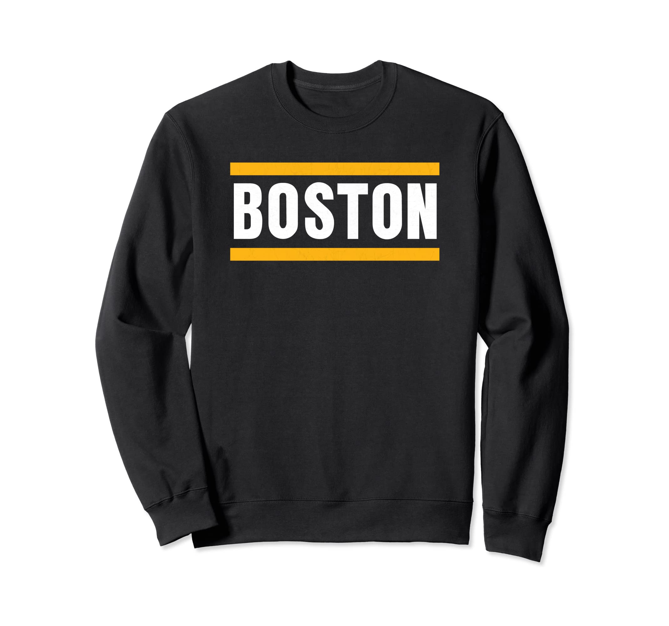 Massachusetts Boston Yellow Black Sweatshirt - Novelty Apparel Men Women - T-Shirt, Sweatshirt, Hoodie