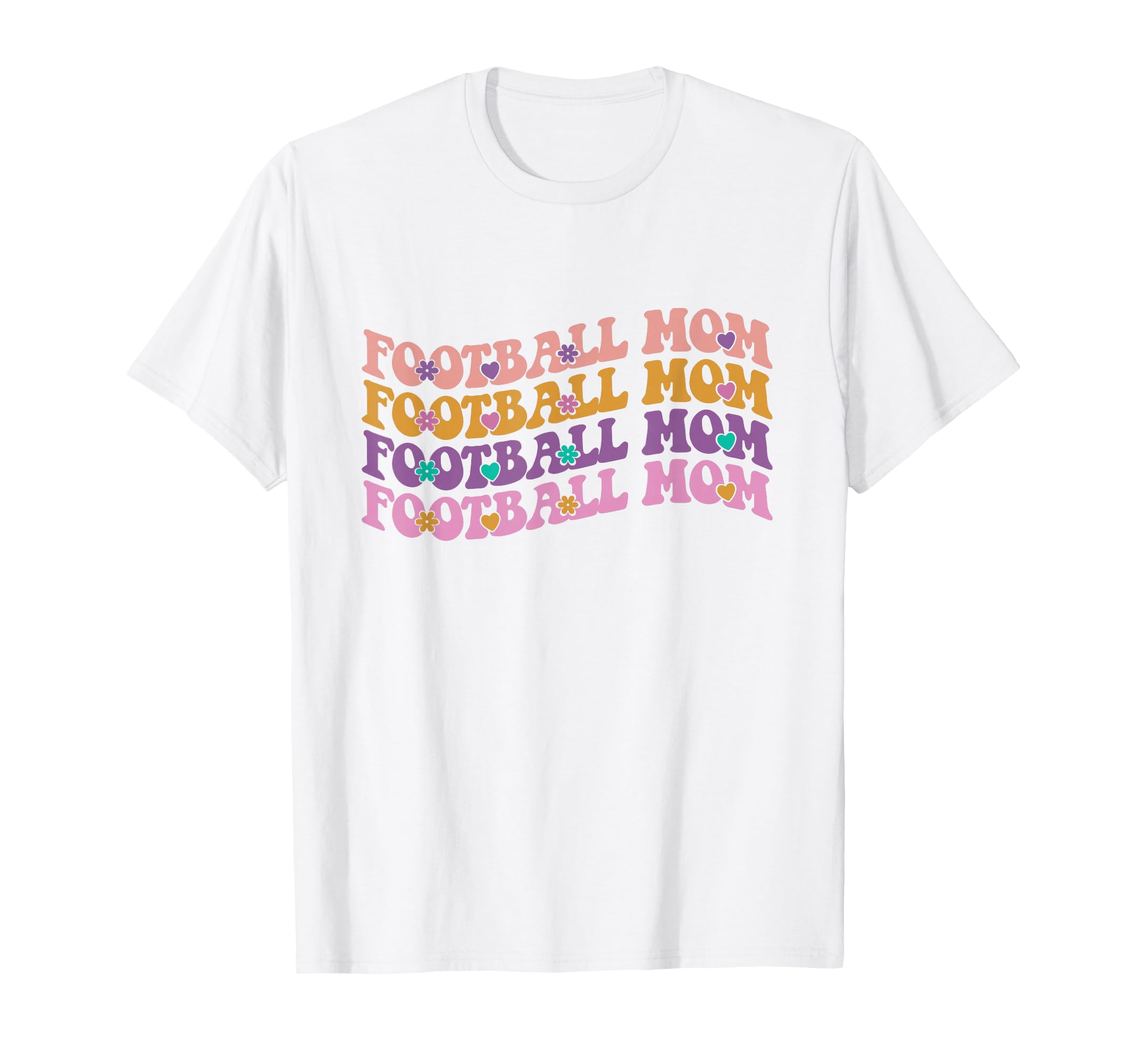 Groovy Football Mom Wavy Text Game Day T-Shirt - Unique Graphic Unisex - T-Shirt, Sweatshirt, Hoodie