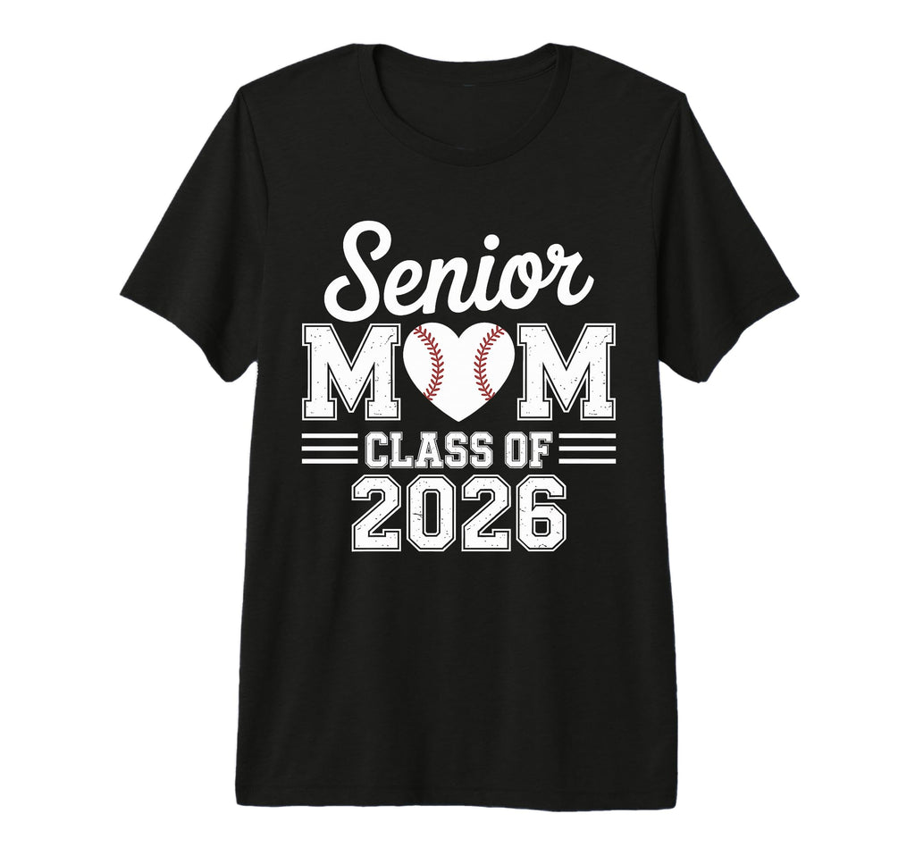 Senior Mom Class 2026 Baseball Proud T-Shirt - Custom Art Print Men Women - T-Shirt, Sweatshirt, Hoodie