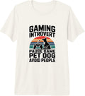Dog Lover Introvert Gaming - Adult & Kids T-Shirts, Sweatshirts & Hoodies apparel design preview 1