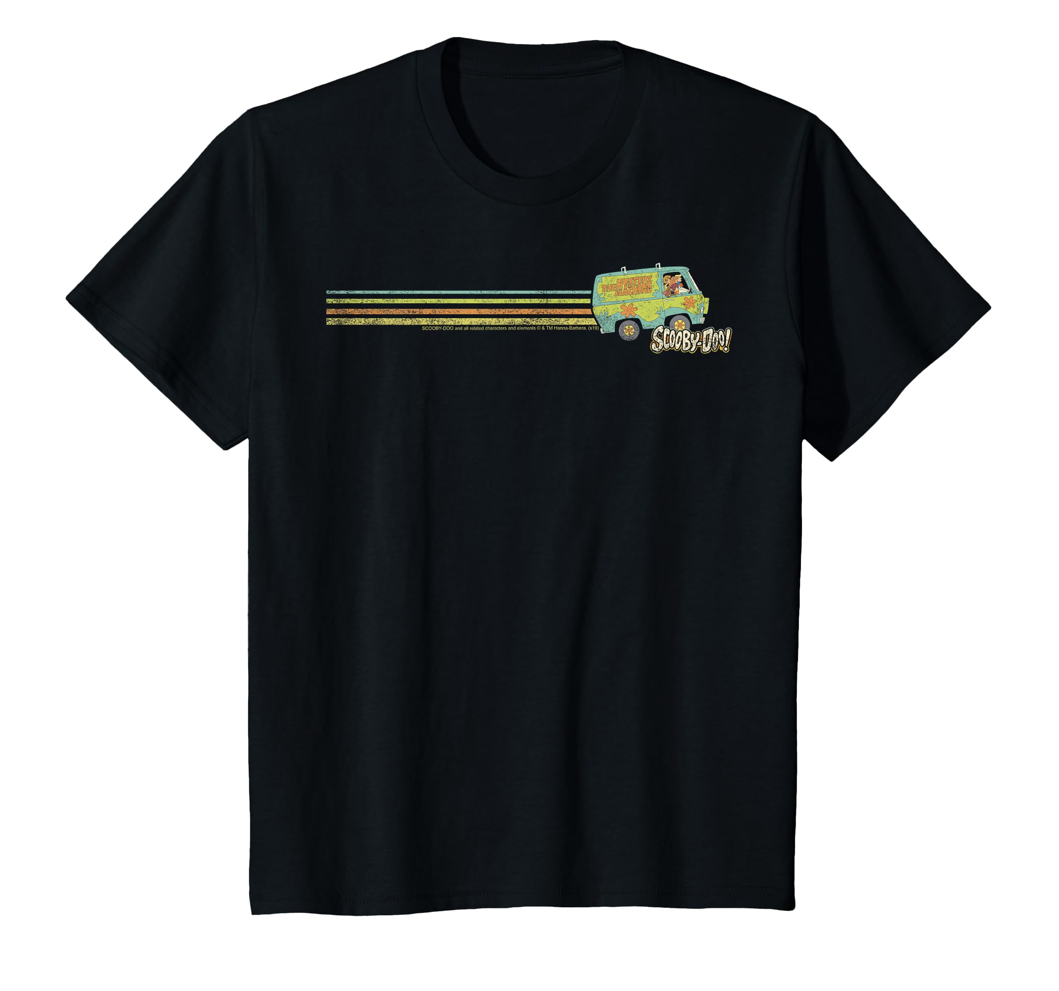 Scooby Doo Mystery Machine Stripe T-Shirt - Minimalist Print for Adults - T-Shirt, Sweatshirt, Hoodie