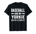 Baseball And My Yorkie Mama Dog Lover T-Shirt - Trendy Graphic Men Women - T-Shirt, Sweatshirt, Hoodie