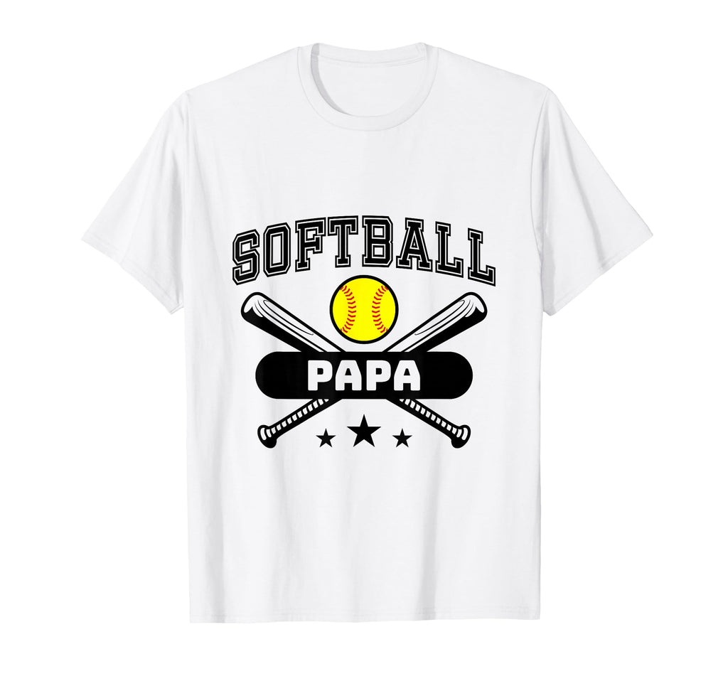 Softball Papa Baseball Sport Gift T-Shirt - Novelty Apparel Men Women - T-Shirt, Sweatshirt, Hoodie