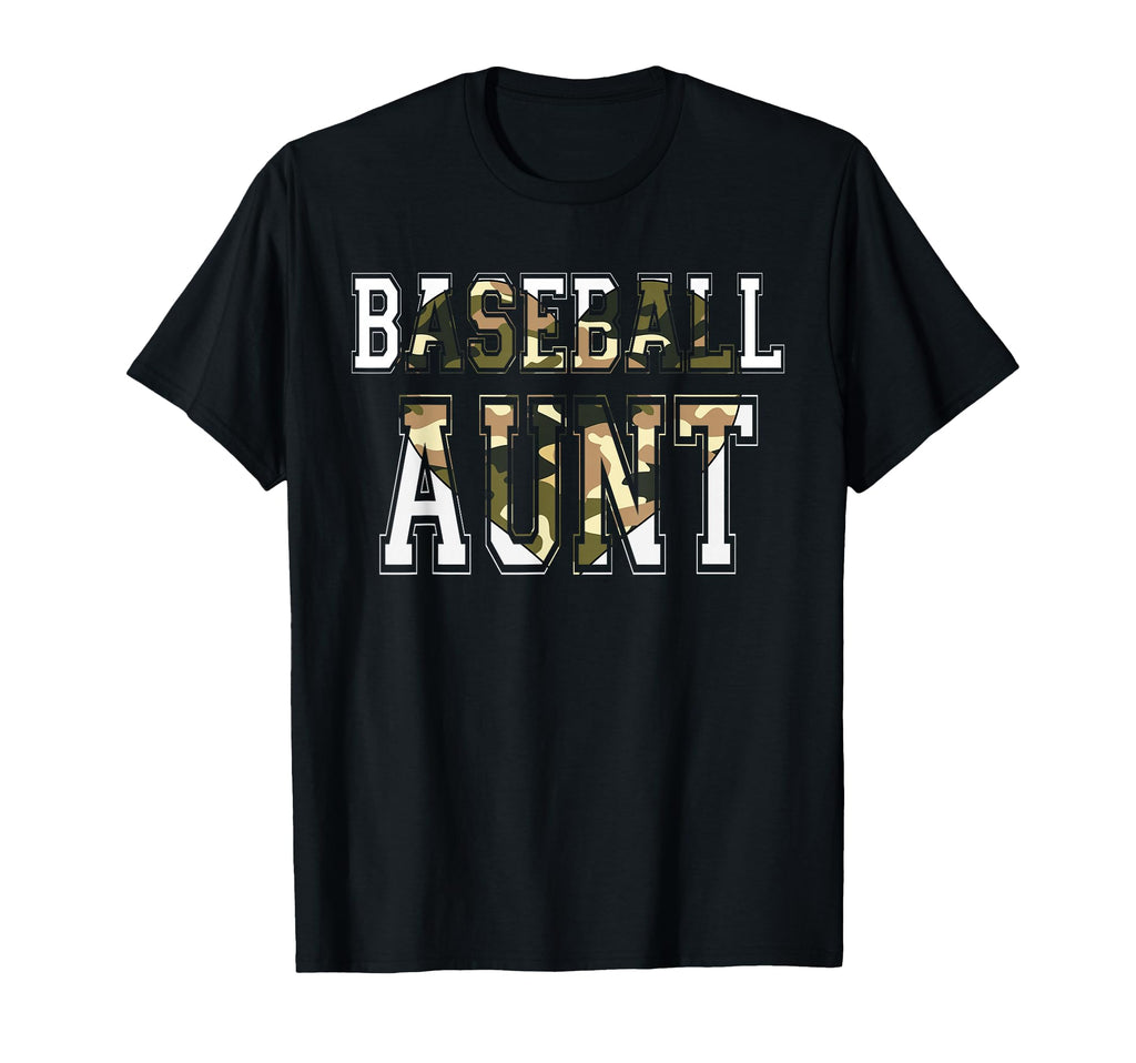 Baseball Aunt Camo Heart Love Pride T-Shirt - Minimalist Print Men Women - T-Shirt, Sweatshirt, Hoodie